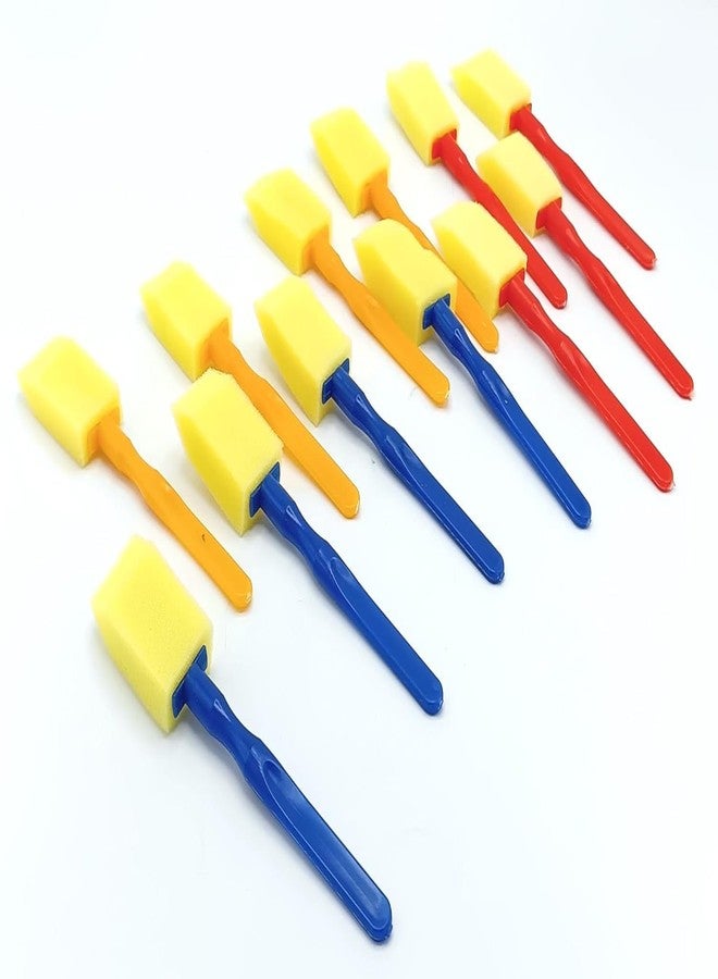 Brille Bee Sponge Stamp Foam Painting Brushes, Flower Shapes, Art Paint Drawing Tools, DIY Graffiti Stamps for Kids Early Learning (6pcs Square spounge) - Image 2